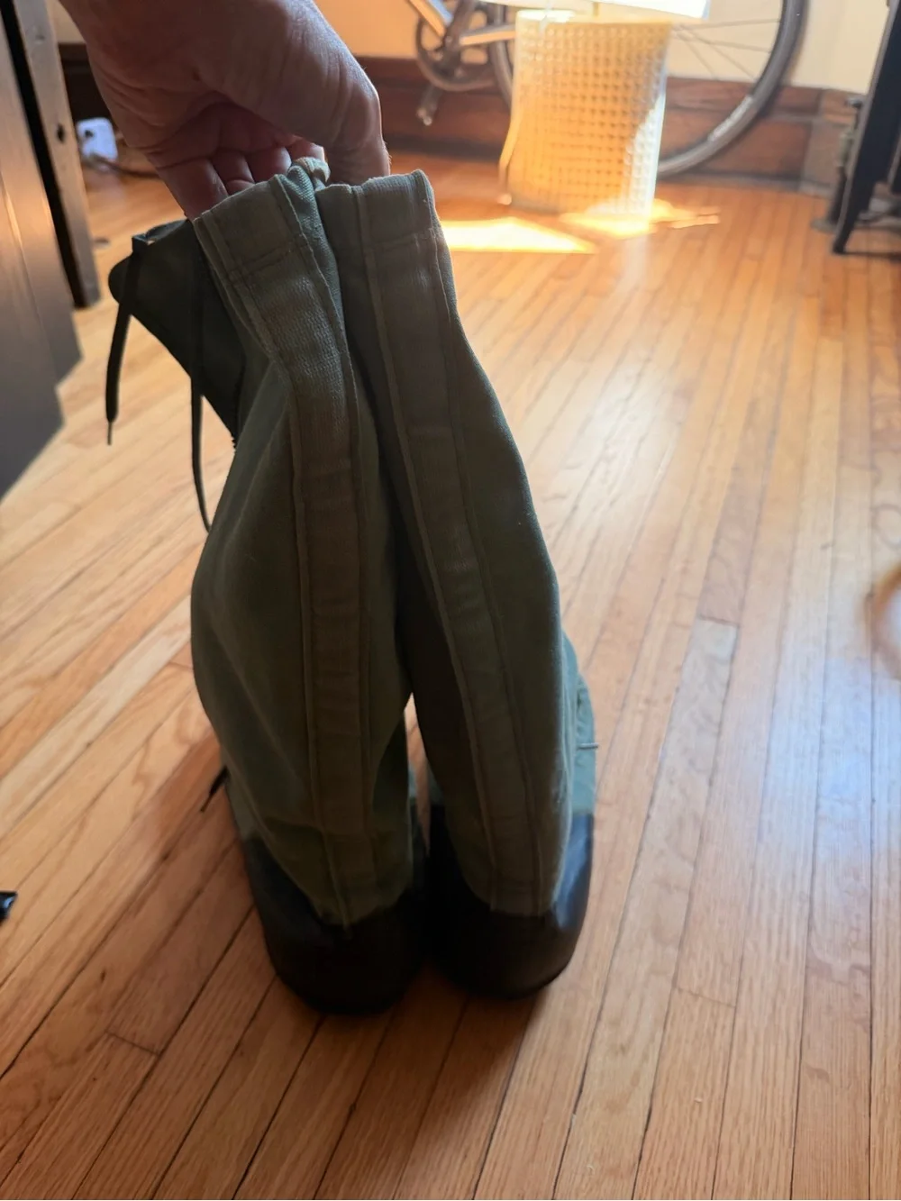 Wellco US military extreme cold weather Mukluk boots:canvas, wool, rubber soles.
